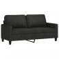 Preview: 2-Sitzer-Sofa Schwarz 140 cm Stoff