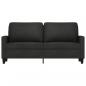 Preview: 2-Sitzer-Sofa Schwarz 140 cm Stoff