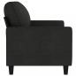 Preview: 2-Sitzer-Sofa Schwarz 140 cm Stoff