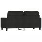 Preview: 2-Sitzer-Sofa Schwarz 140 cm Stoff