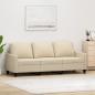 Preview: ARDEBO.de - 3-Sitzer-Sofa Creme 180 cm Stoff