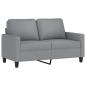 Preview: 2-Sitzer-Sofa Hellgrau 120 cm Stoff