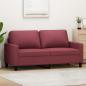 Preview: ARDEBO.de - 2-Sitzer-Sofa Weinrot 140 cm Stoff