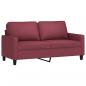 Preview: 2-Sitzer-Sofa Weinrot 140 cm Stoff