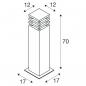 Preview: SLV RUSTY SQUARE 70 Outdoor Standleuchte, TC-DSE, IP55, eckig, max. 11W, stahl gerostet (229421)