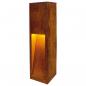 Preview: ARDEBO.de SLV RUSTY SLOT 50 Outdoor Standleuchte, TC-DSE, IP44, L/B/H 12/12/50 cm, max. 11W, stahl gerostet (229410)