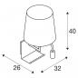 Preview: SLV SOMNILA FLEX Indoor LED Wandaufbauleuchte 3000K, Version links, inkl. USB Anschluss, weiß (1003459)