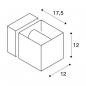 Preview: SLV SQUARE TURN Outdoor Wandleuchte, QT14, silbergrau, max. 42W, IP44 (1000335)