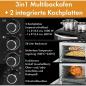 Preview: Clatronic KK 3786 Miniküche, 3100 W, 28 L, 2 Kochplatten, mit Backofen, Drehspieß, schwarz (263984)