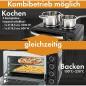 Preview: Clatronic KK 3786 Miniküche, 3100 W, 28 L, 2 Kochplatten, mit Backofen, Drehspieß, schwarz (263984)