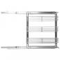 Preview: 3-stufiger Küchen-Drahtkorb Ausziehbar Silbern 47x15,5x55,5 cm