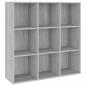 Preview: Bücherschrank Grau Sonoma-Eiche 98x29x97,5 cm