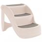 Preview: Hundetreppe mit 3 Stufen Klappbar Creme 50x38x38 cm Kunststoff