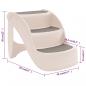 Preview: Hundetreppe mit 3 Stufen Klappbar Creme 50x38x38 cm Kunststoff