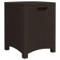 Preview: Garten-Aufbewahrungsbox 39x39x46 cm PP Rattan Braun