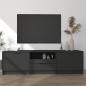 Preview: ARDEBO.de - TV-Schrank Schwarz 140x35x40 cm Holzwerkstoff