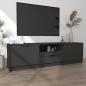 Preview: TV-Schrank Schwarz 140x35x40 cm Holzwerkstoff