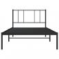 Preview: Bettgestell mit Kopfteil Metall Schwarz 75x190 cm