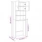 Preview: Waschmaschinenschrank Grau Sonoma 64x25,5x190 cm