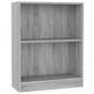 Preview: Bücherregal Grau Sonoma 60x24x76 cm Holzwerkstoff