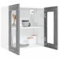 Preview: Hängeschrank Glas Grau Sonoma 60x31x60 cm Holzwerkstoff