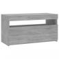 Preview: TV-Schrank mit LED-Leuchten Grau Sonoma 75x35x40 cm