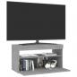 Preview: TV-Schrank mit LED-Leuchten Grau Sonoma 75x35x40 cm