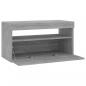 Preview: TV-Schrank mit LED-Leuchten Grau Sonoma 75x35x40 cm