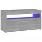 Preview: TV-Schrank mit LED-Leuchten Grau Sonoma 75x35x40 cm