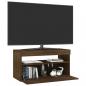 Preview: TV-Schrank mit LED-Leuchten Braun Eichen-Optik 75x35x40 cm