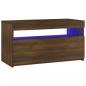 Preview: TV-Schrank mit LED-Leuchten Braun Eichen-Optik 75x35x40 cm