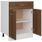 Preview: Unterschrank mit Schublade Braun Eichen-Optik 60x46x81,5 cm