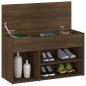 Preview: Schuhbank Braun Eichen-Optik 80x30x45 cm Holzwerkstoff