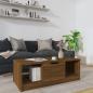 Preview: ARDEBO.de - Couchtisch Braun Eichen-Optik 102x50x36 cm Holzwerkstoff