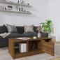 Preview: Couchtisch Braun Eichen-Optik 102x50x36 cm Holzwerkstoff