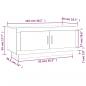 Preview: Couchtisch Braun Eichen-Optik 102x50x45 cm Holzwerkstoff