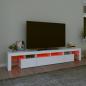 Preview: TV-Schrank mit LED-Leuchten Weiß 230x36,5x40 cm