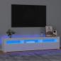 Preview: ARDEBO.de - TV-Schrank mit LED-Leuchten Hochglanz-Weiß 180x35x40 cm