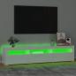 Preview: TV-Schrank mit LED-Leuchten Hochglanz-Weiß 180x35x40 cm