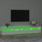 Preview: TV-Schrank mit LED-Leuchten Hochglanz-Weiß 240x35x40 cm