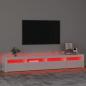 Preview: TV-Schrank mit LED-Leuchten Hochglanz-Weiß 240x35x40 cm