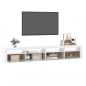 Preview: TV-Schrank mit LED-Leuchten Hochglanz-Weiß 240x35x40 cm