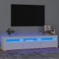 Preview: ARDEBO.de - TV-Schrank mit LED-Leuchten Weiß 180x35x40 cm