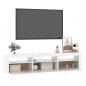 Preview: TV-Schrank mit LED-Leuchten Weiß 180x35x40 cm