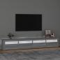 Preview: TV-Schrank mit LED-Leuchten Grau Sonoma 240x35x40 cm