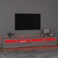 Preview: TV-Schrank mit LED-Leuchten Grau Sonoma 240x35x40 cm