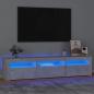 Preview: ARDEBO.de - TV-Schrank mit LED-Leuchten Betongrau 180x35x40 cm