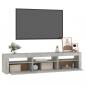 Preview: TV-Schrank mit LED-Leuchten Betongrau 180x35x40 cm