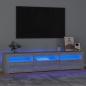 Preview: ARDEBO.de - TV-Schrank mit LED-Leuchten Grau Sonoma 180x35x40 cm