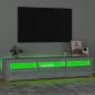 Preview: TV-Schrank mit LED-Leuchten Grau Sonoma 180x35x40 cm